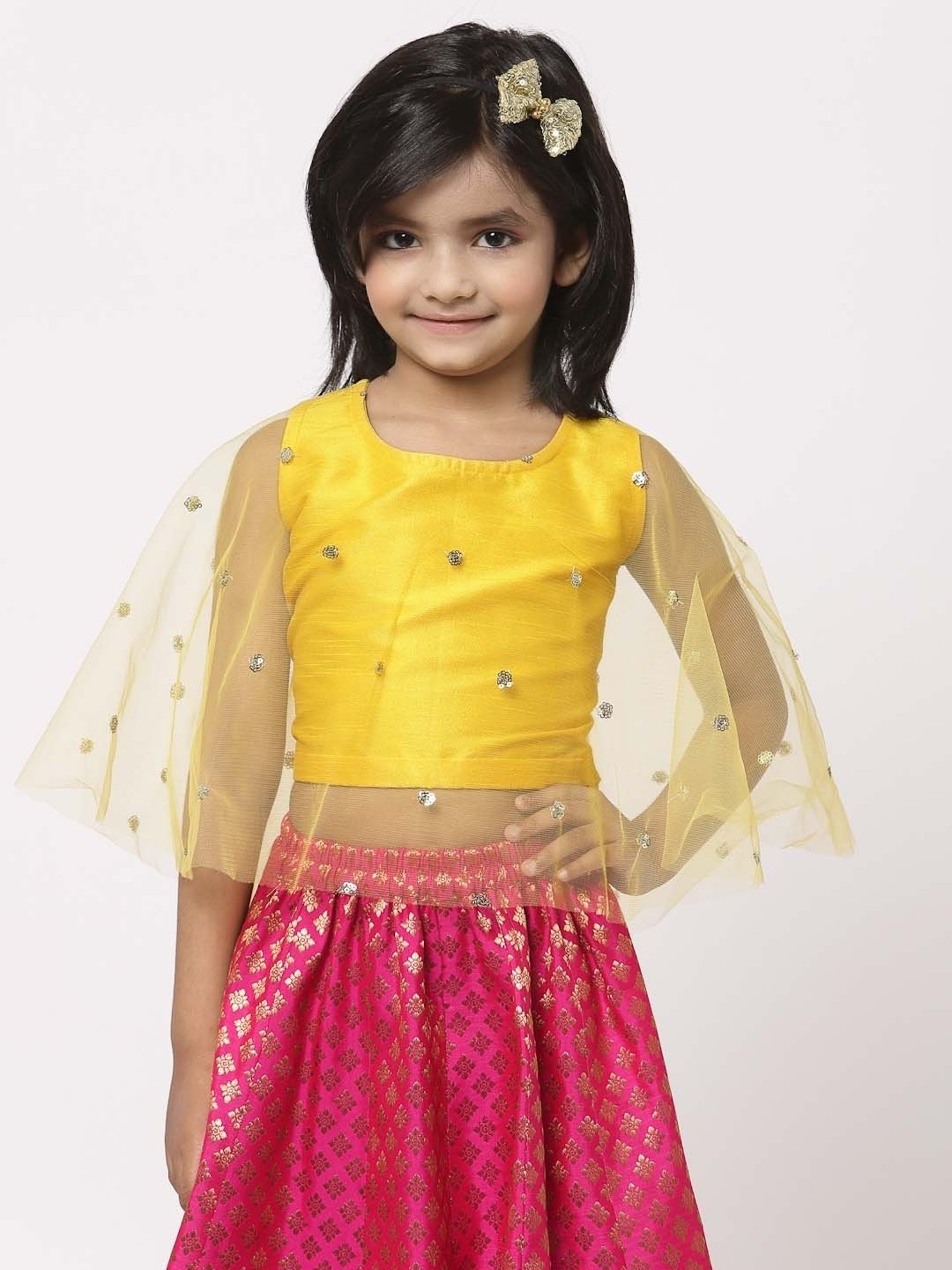 studiorasa Kids Yellow Sequence Top