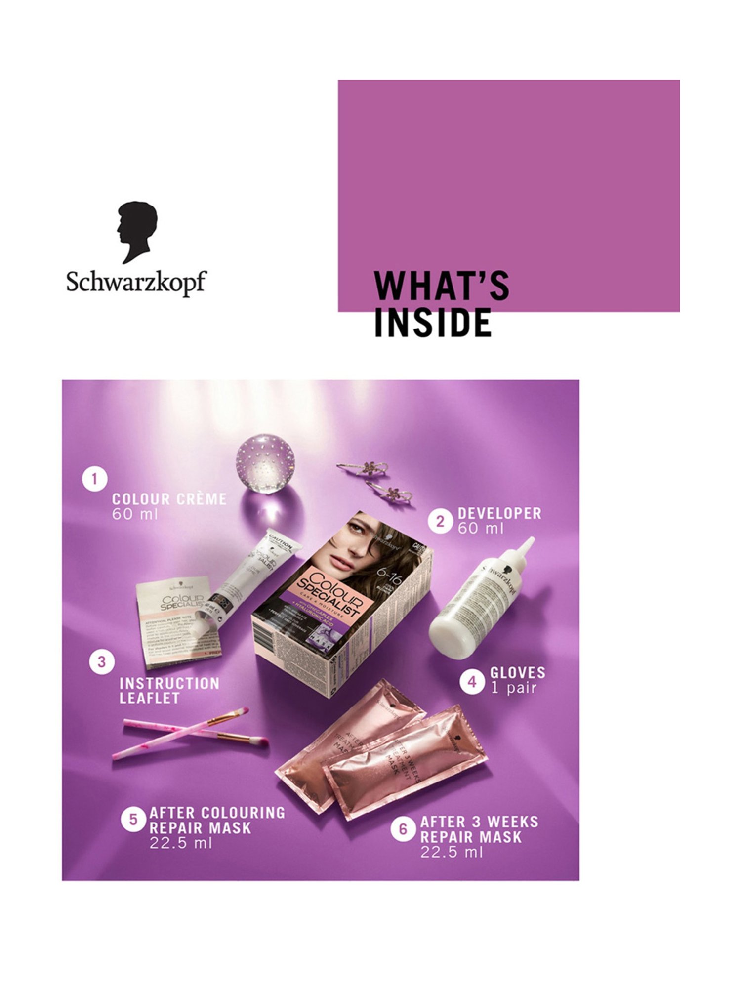 Schwarzkopf Colour Specialist Permanent Hair Colour 6-16 Cool Dark Blonde - 165 ml