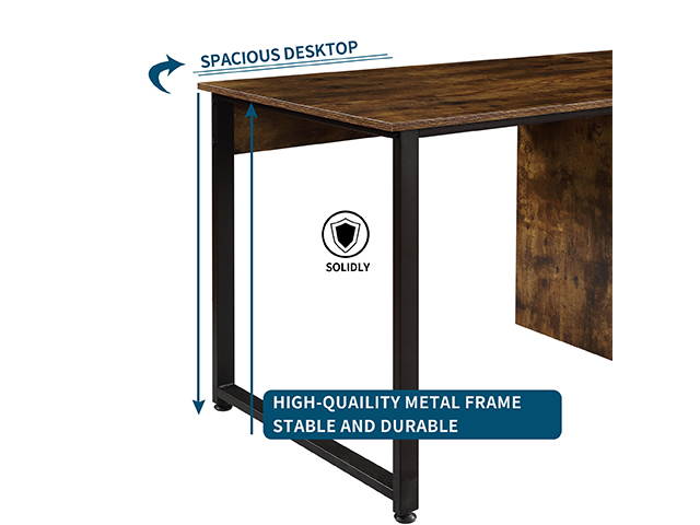 Home Office Game Table Computer Desk, Gaming Desk Table 2-Person Desk, Large Double Workstation Desk, Writing Desk with Storage,Black,GT57