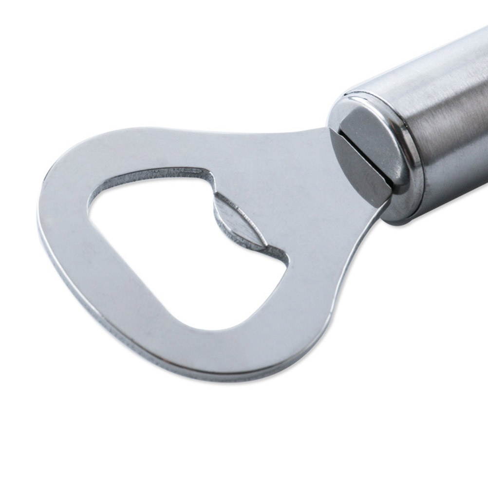 Stainless Steel Bottle Opener Solid Multi-purpose Beer Bottle Opener with Long Straight Handle
