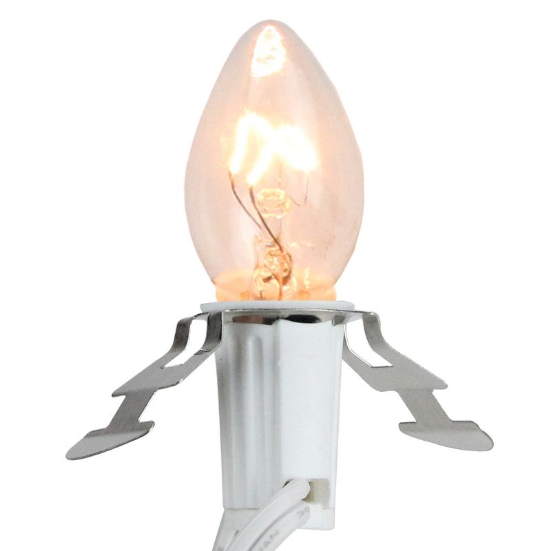 Darice 5-Count Designer Clip Christmas Village Replacement Light Set, 9ft White Wire