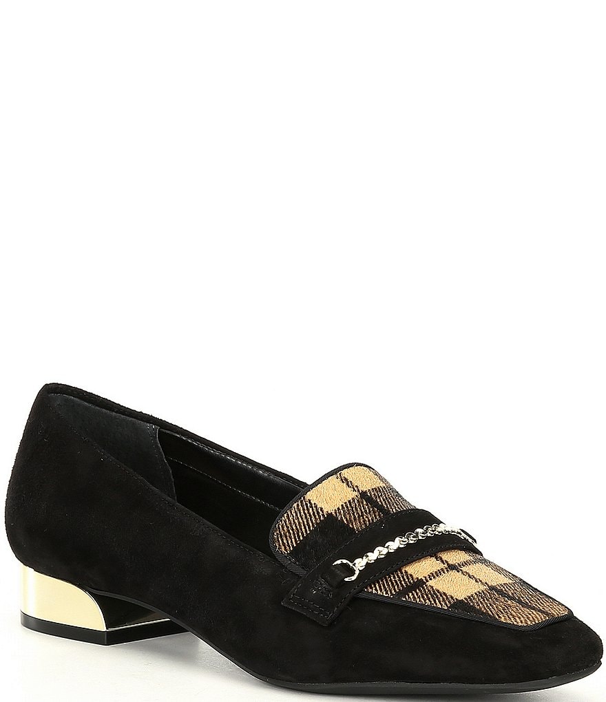 Preston & York Tessa Plaid Haircalf Loafers