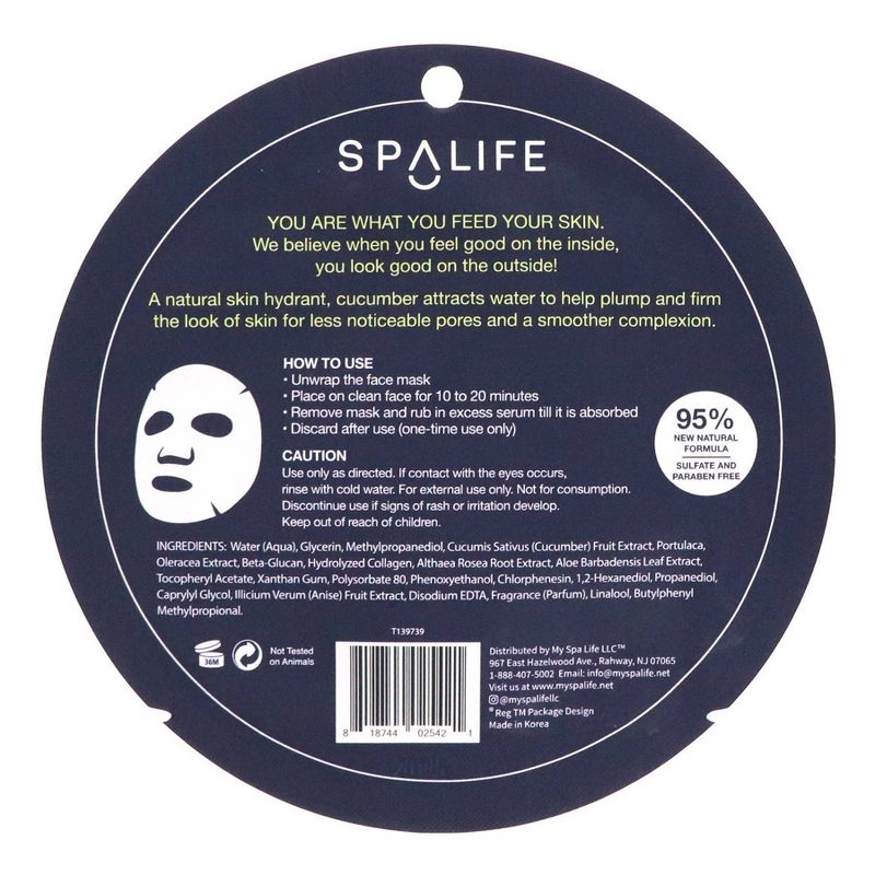 SpaLife Pore Reducing Face Mask Cucumber - 0.81oz