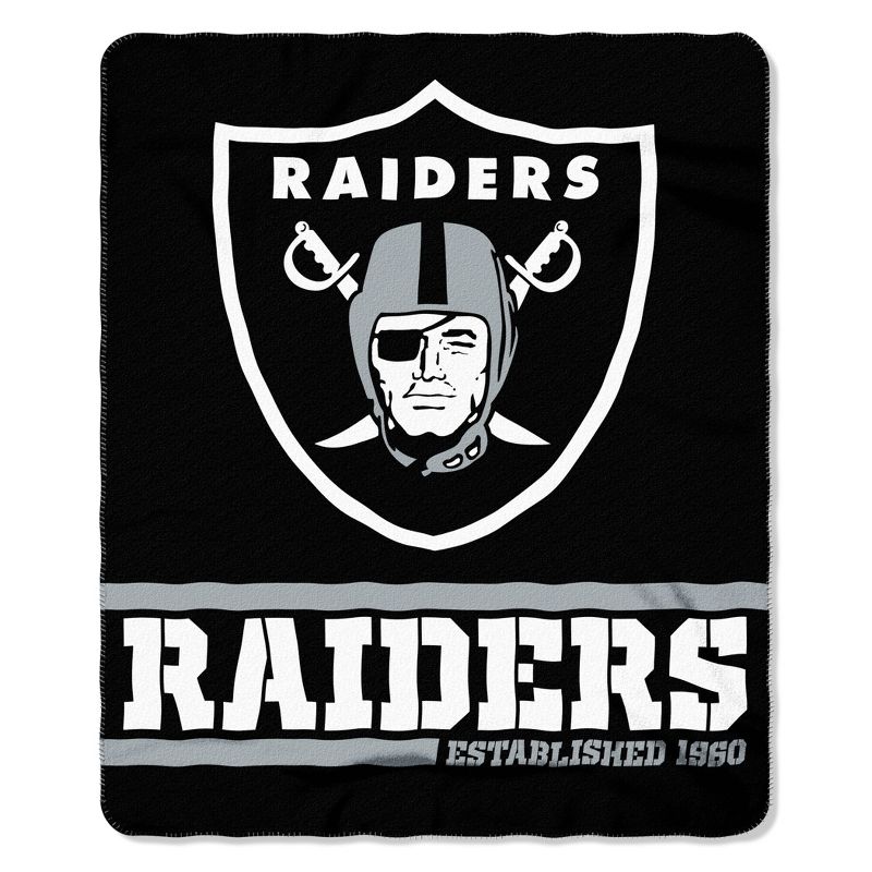The Northwest Company Las Vegas Raiders Fleece Throw , Silver