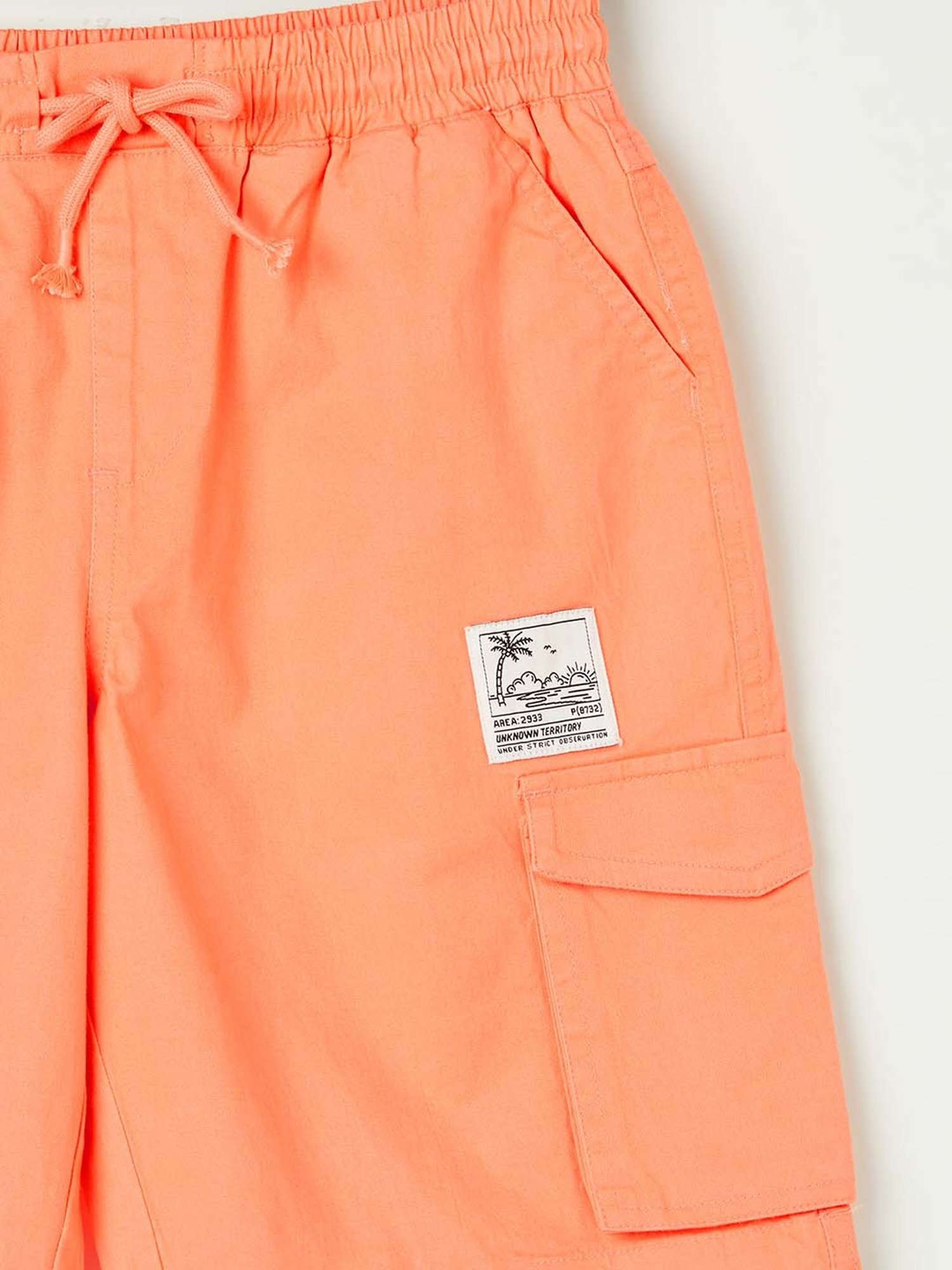 Fame Forever by Lifestyle Kids Peach Cotton Printed Shorts