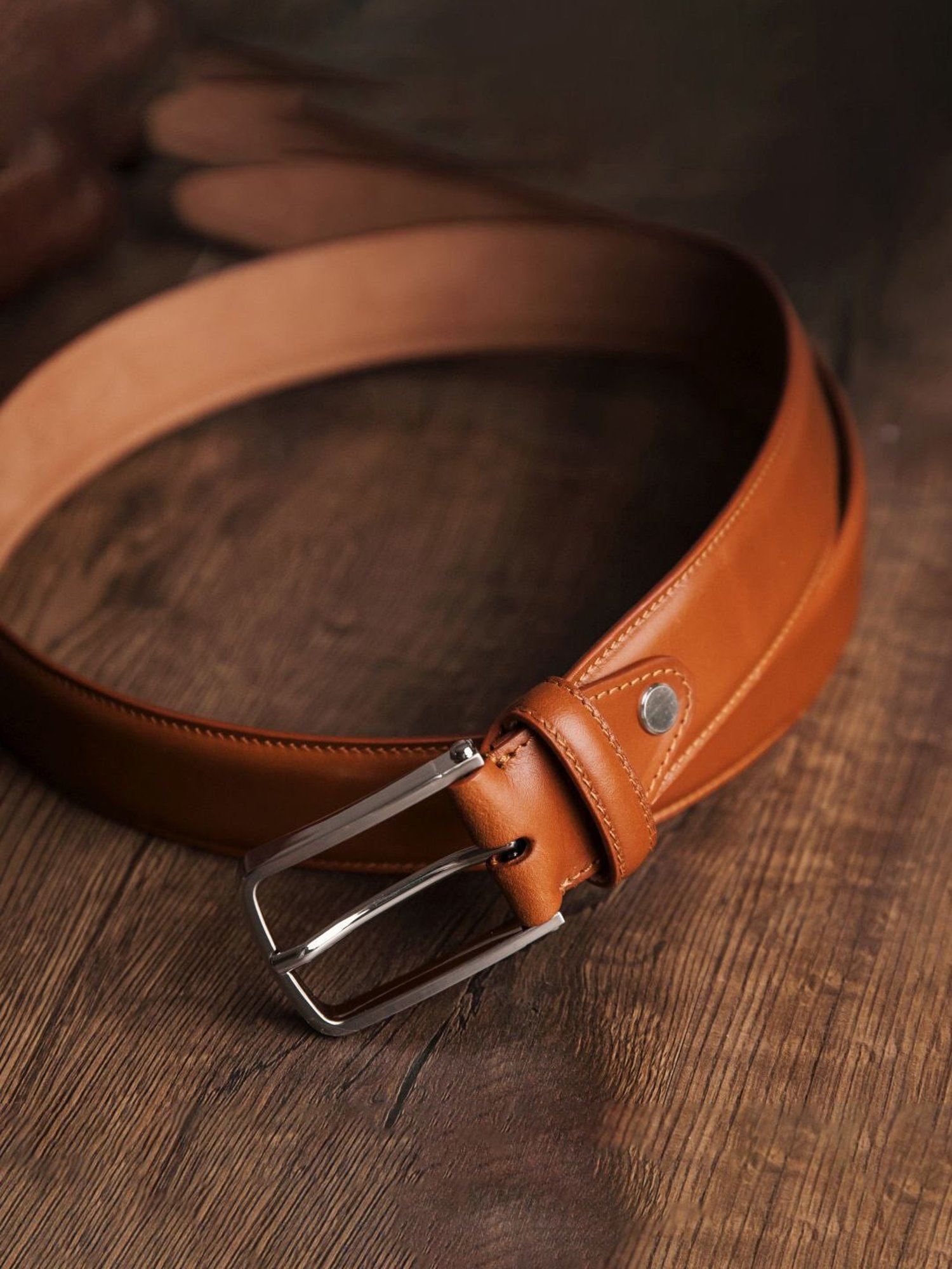 Fossil Griffin Brown Leather Casual Belt For Men