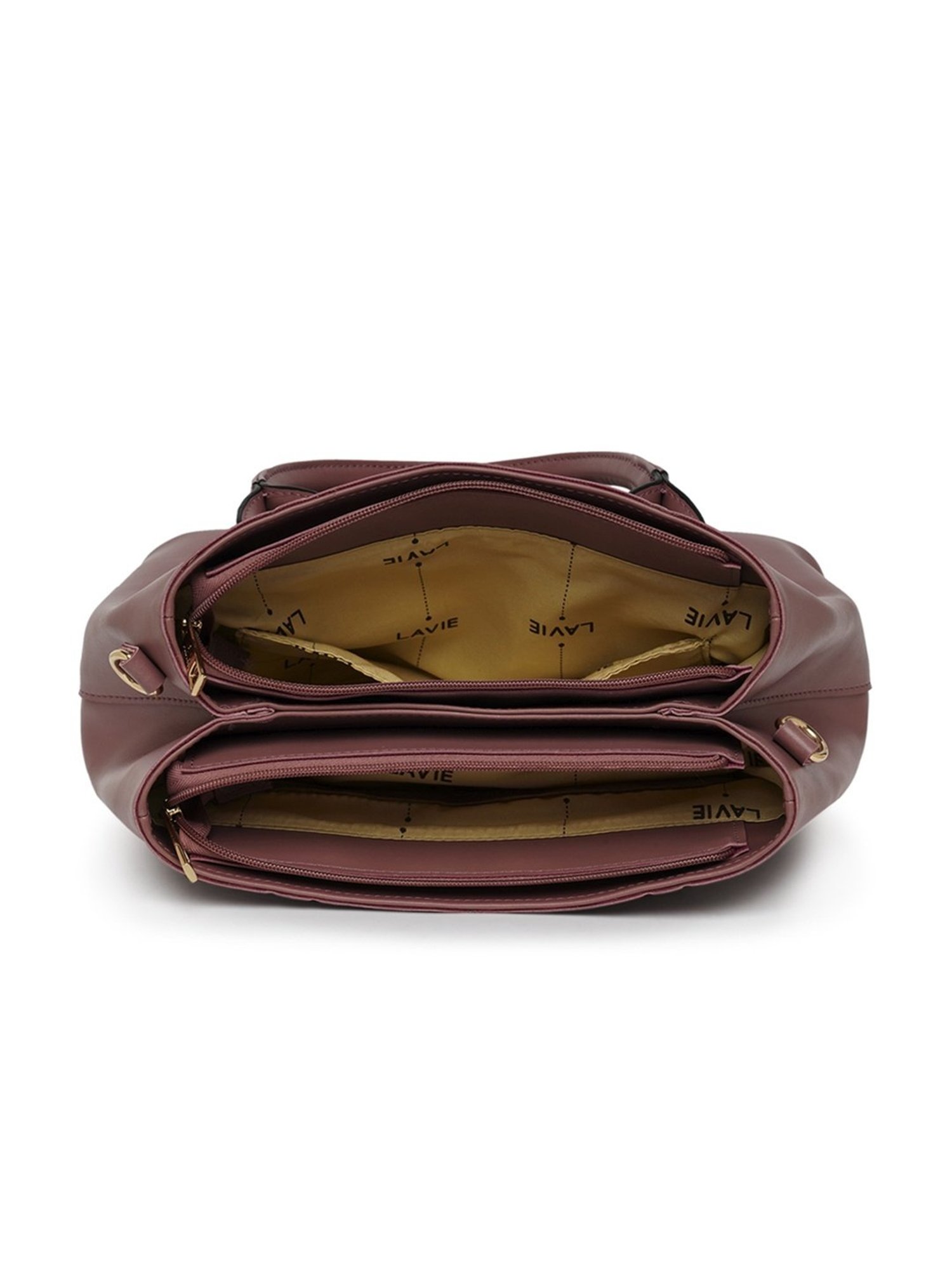 Lavie Wuru Pink Polyester Solid Handbag