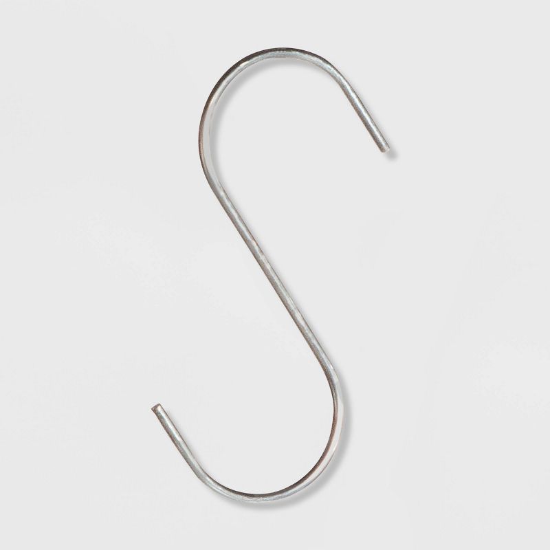 25pk 6" Galvanized Steel Heavy Duty S-Hook Hangers Gray - Glamos