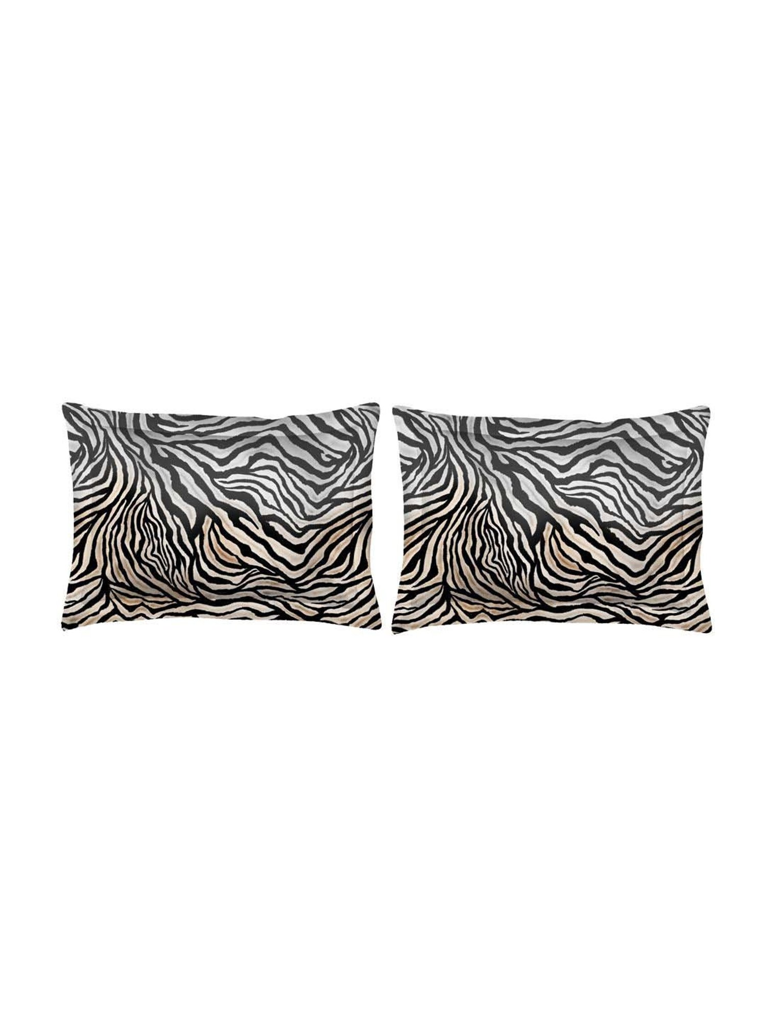 Boutique Living Untamed Black Cotton 270 TC King Size Bed Sheet with Pillow Cover