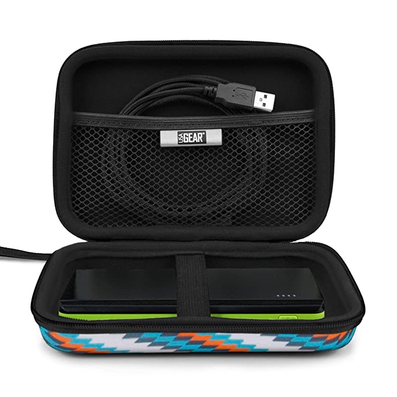 Travel Electronics Organizer - 6.5 Inch Zipper Case with Hard Shell Case Exterior and Accessory Pocket - Charger Organizer, Accessory Organizer, Cable Travel Organizer, and More - Southwest