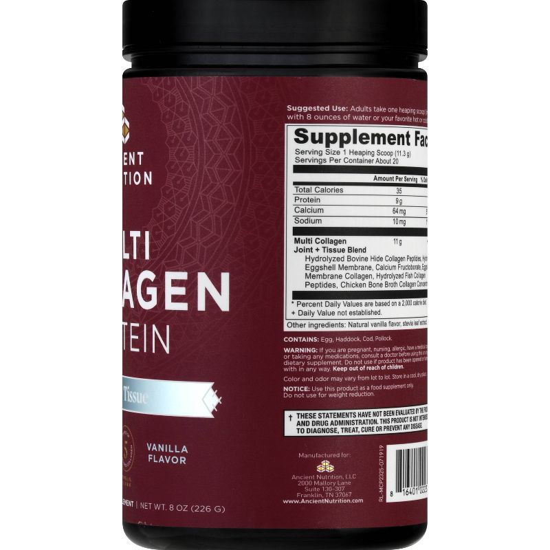 Ancient Nutrition Multi Collagen Protein Joint Support Powder - 8oz