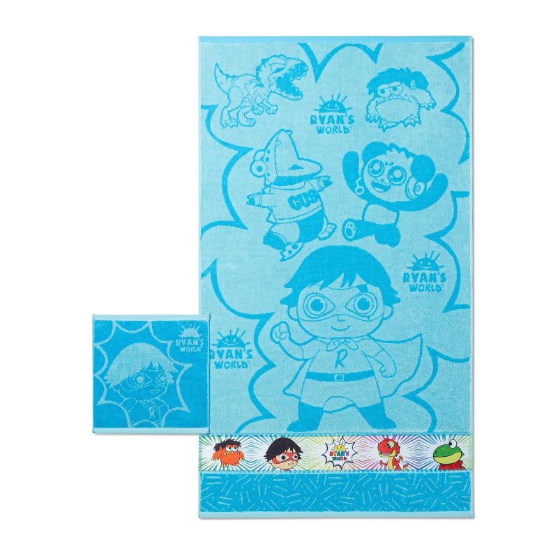 2pc Ryan's World Surprise Awaits Bath Towel and Washcloth Set