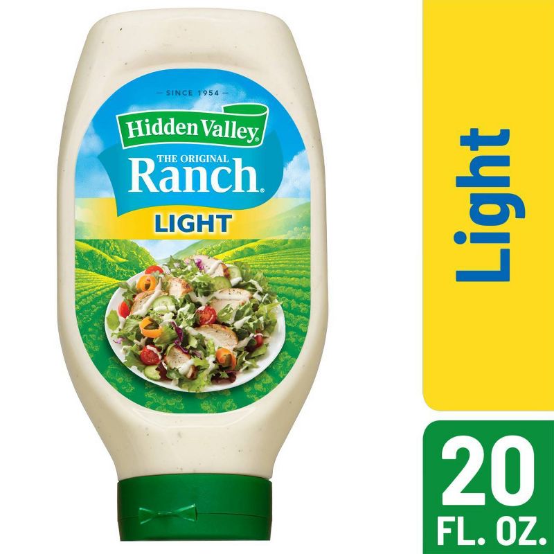 Hidden Valley Easy Squeeze Original Ranch Light Salad Dressing & Topping - Gluten Free - 20fl oz