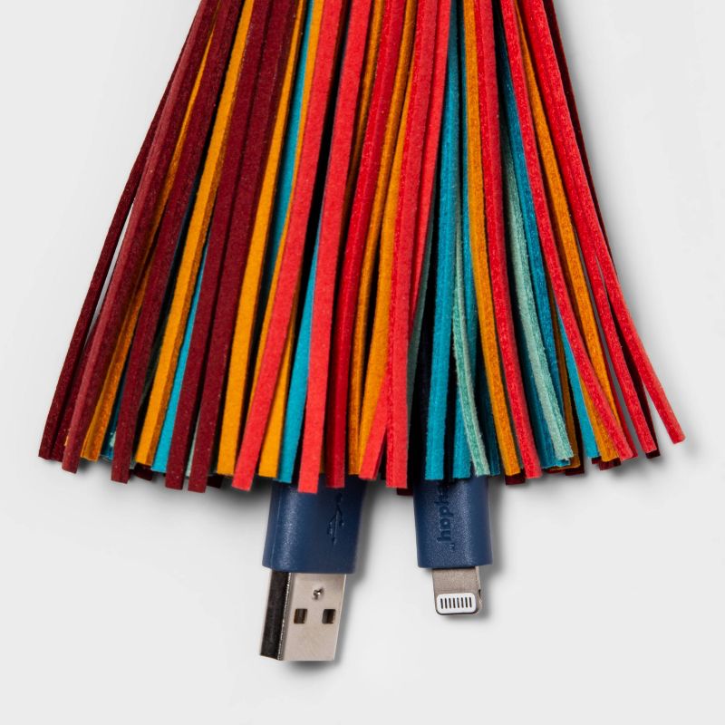 heyday™ 12" Lightning to USB-A Keychain Cable - Night Blue