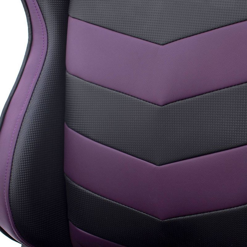 Ergonomic High Back Racer Style Video Gaming Chair Purple - Techni Sport