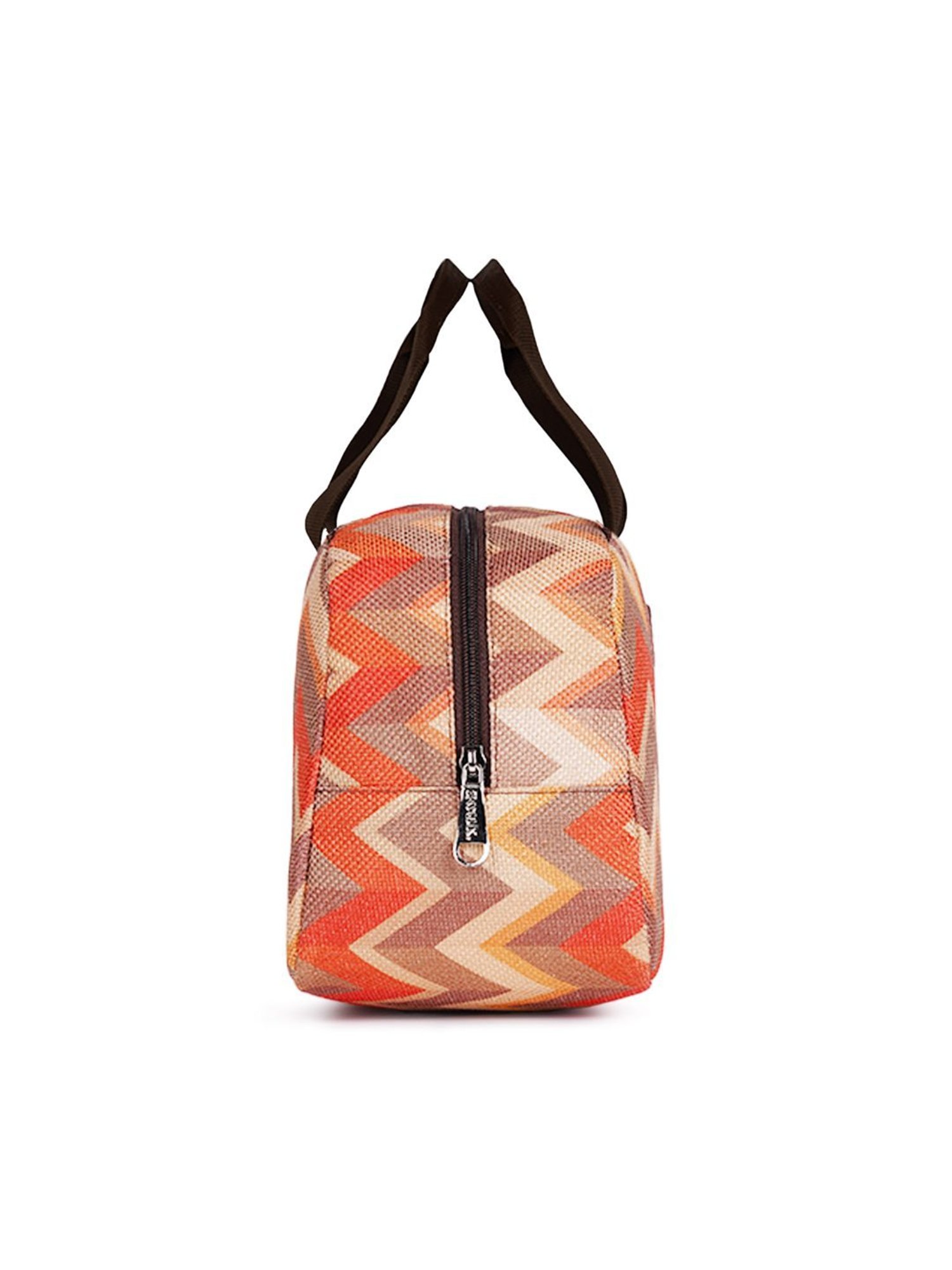 ZOUK Orange Geometric Lunch Bag