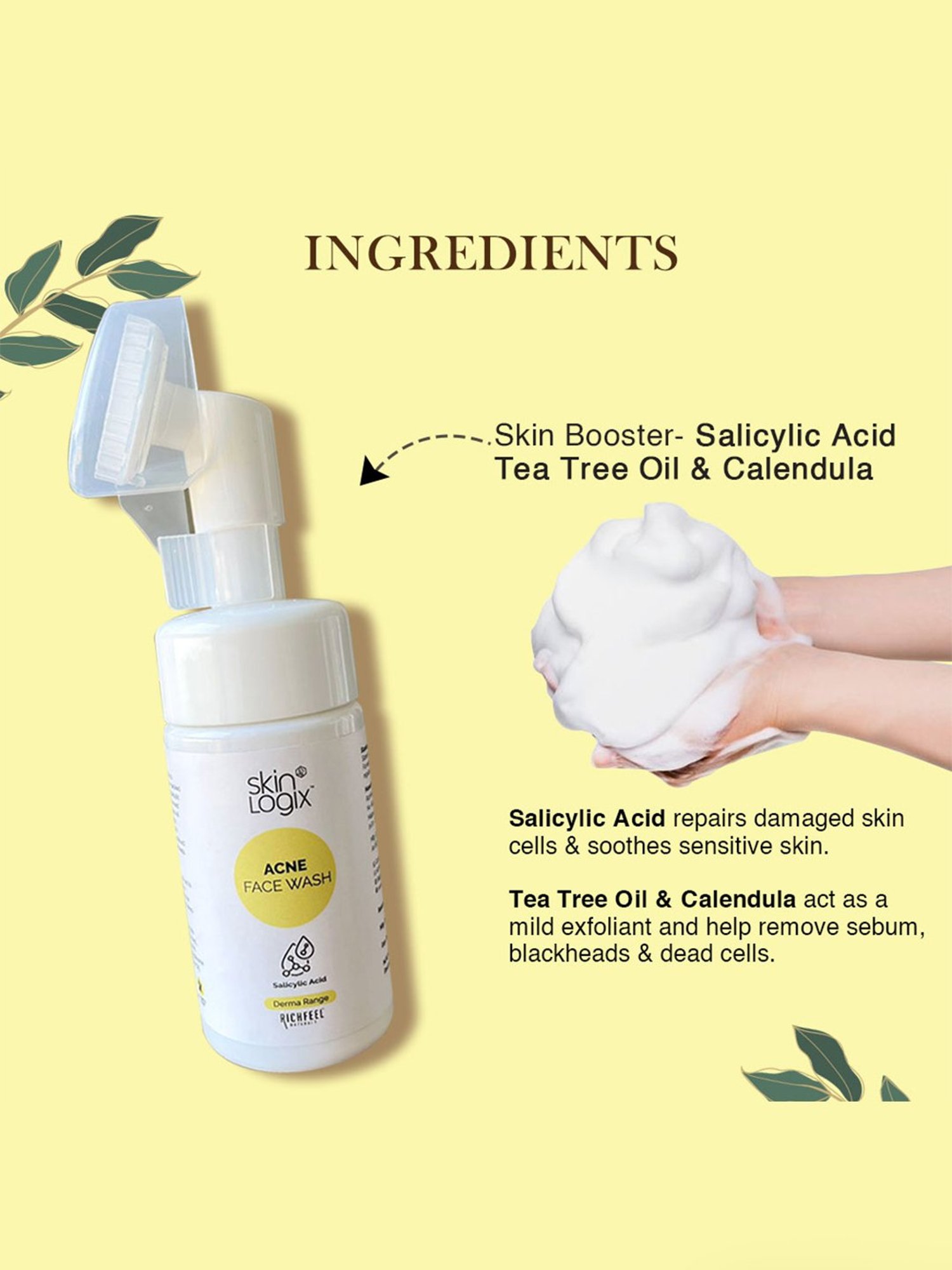 Richfeel Skin Logix Acne Face Wash - 100 ml