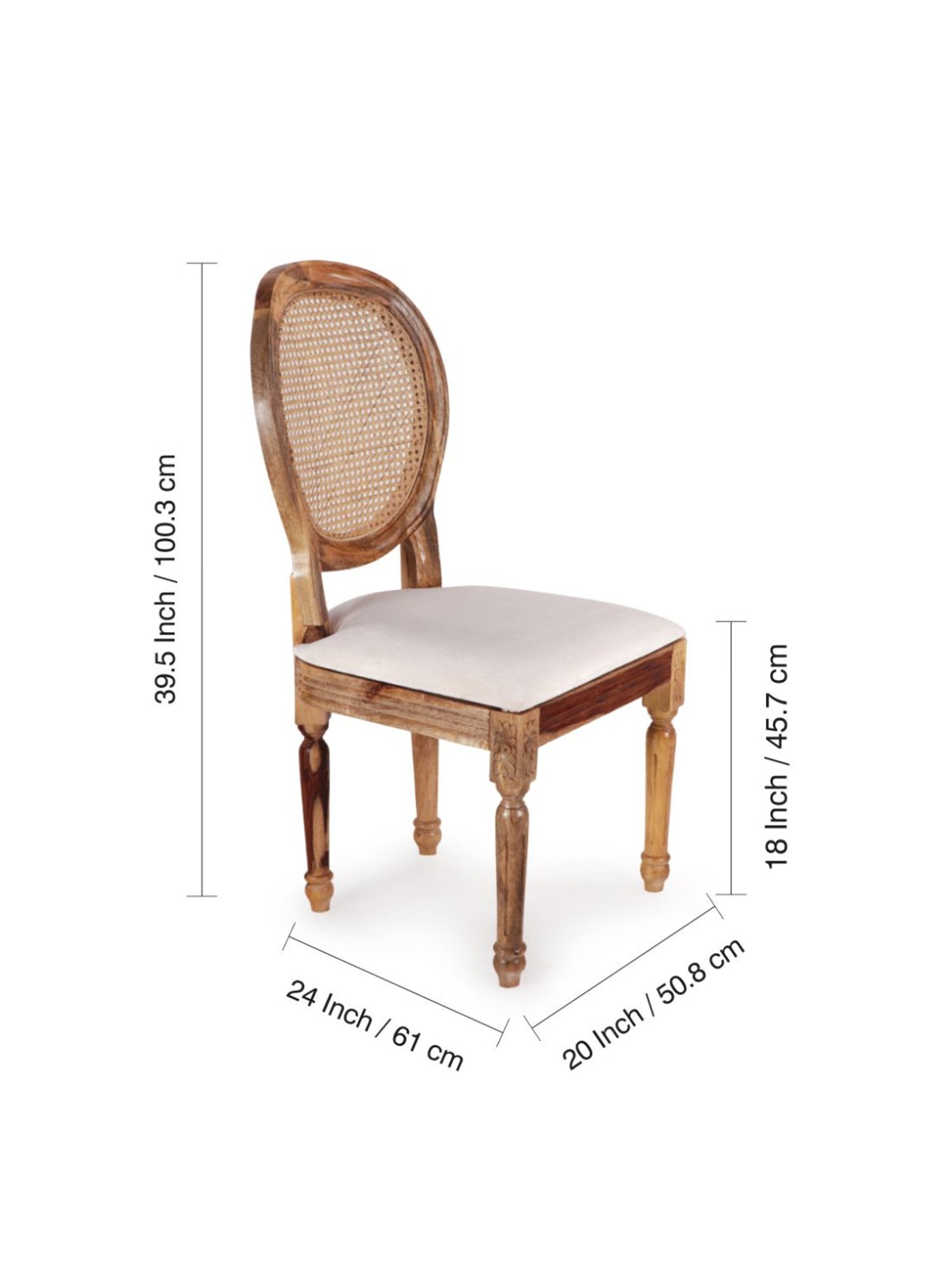 ExclusiveLane Grandeur Brown Mango Wood Handcrafted Dining Chairs - Set of 2 Natural Finish