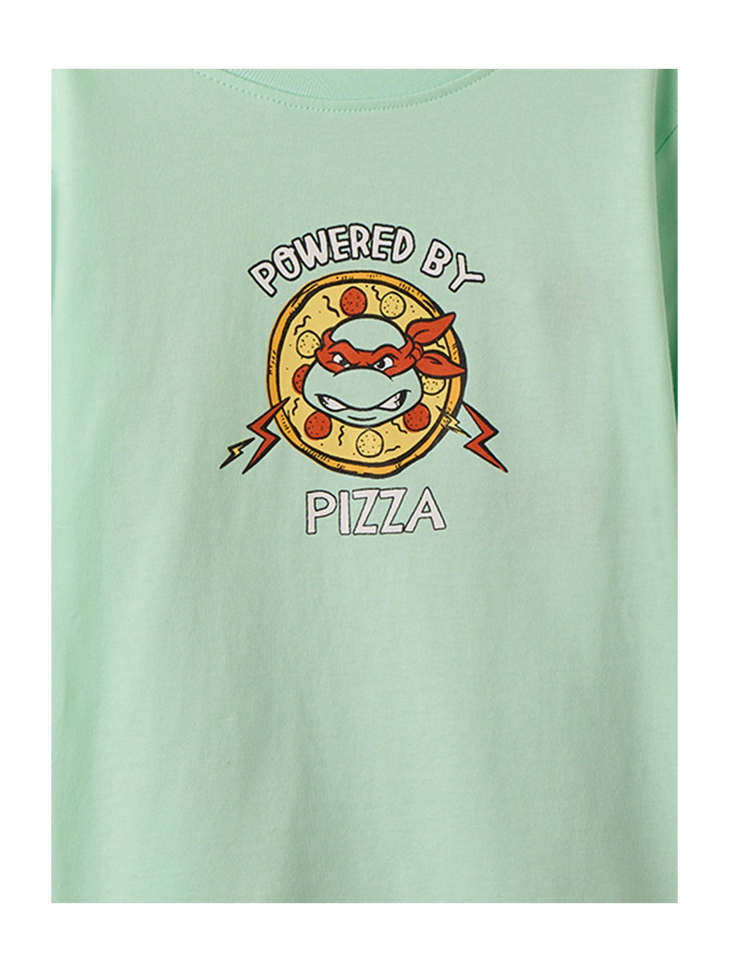 The Souled Store Kids Green Printed Full Sleeves T-Shirt