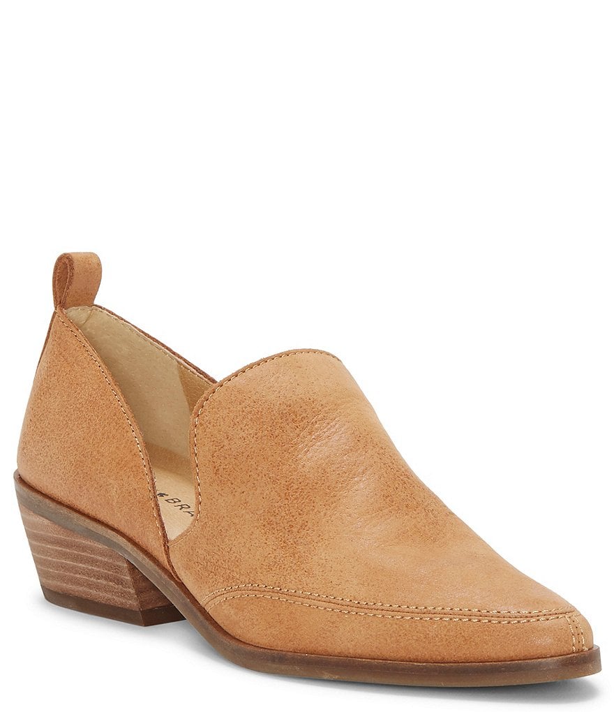 Lucky Brand Mahzan Leather Side Slit Pointed Toe Loafers