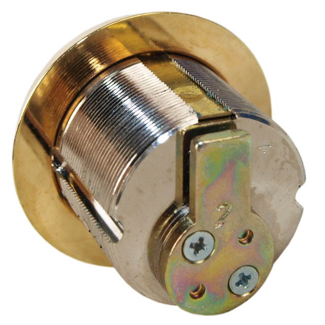 Mul-t-lock, MOR1C02-05, Brass, Solid Brass Replacement 1 1/8" Mortise Cylinder with Yale Standard Cam, HIGH SECURITY, 006 KEYWAY