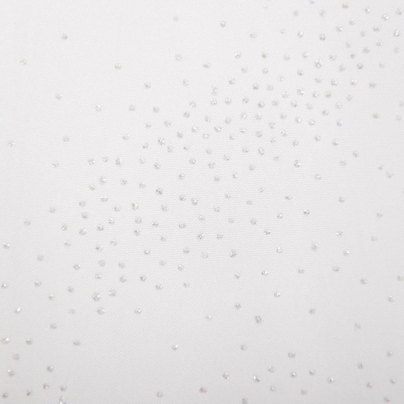 Sparkles Shower Curtain White/Silver - Moda at Home