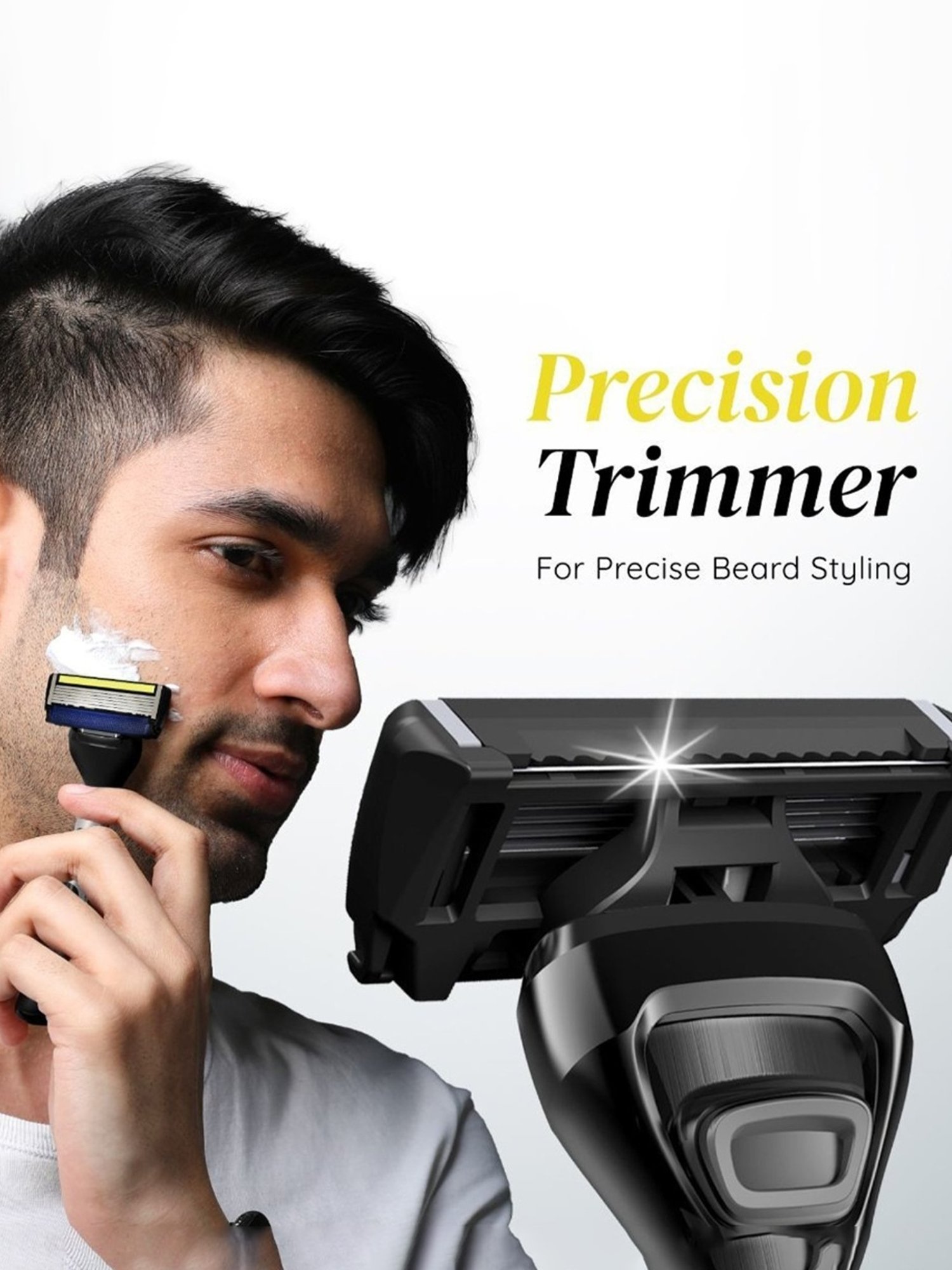 LetsShave Pro 6 Advance Shaving Blades - Pack of 4 (Yellow/Black)