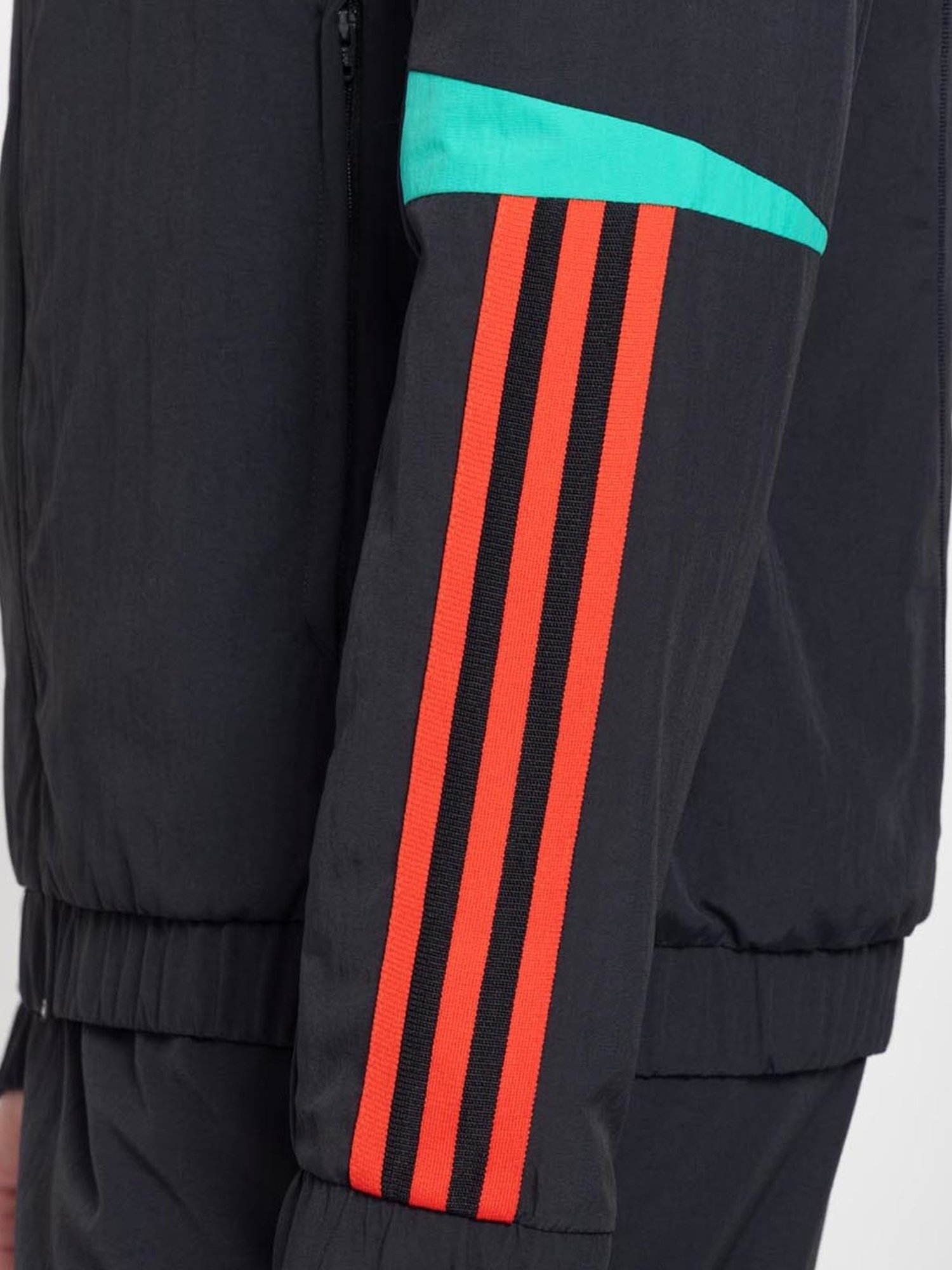 Adidas Black Slim Fit Printed Sports Jacket