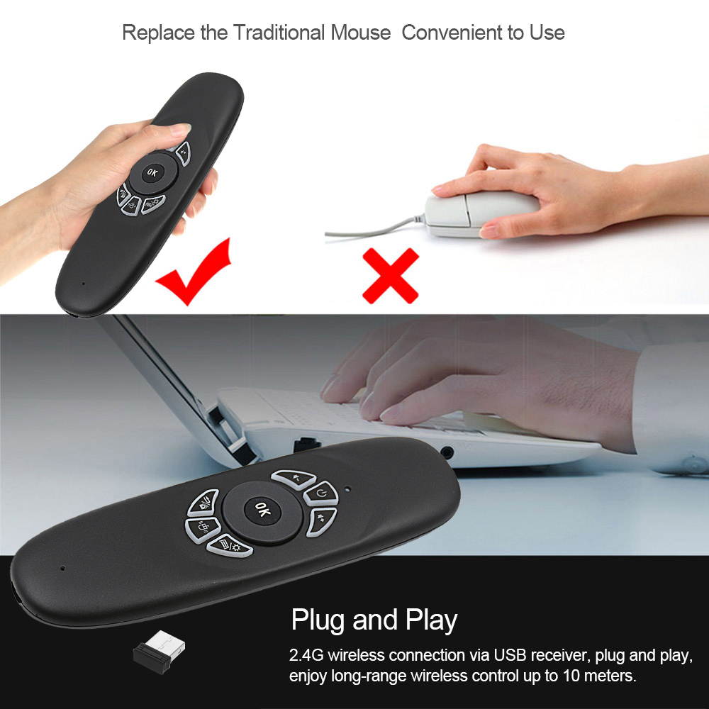 2.4G Backlight Air Mouse Wireless Keyboard 6-Axis Remote Control Motion Sense for Mini PC Smart TV Android TV Box Projector
