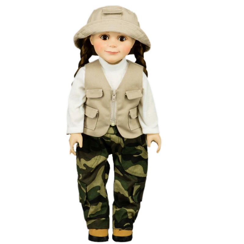 The Queen's Treasures 18 Inch Doll Clothes And Accessories, Fishing Outfit, Hat, Pants, Shirt, Vest