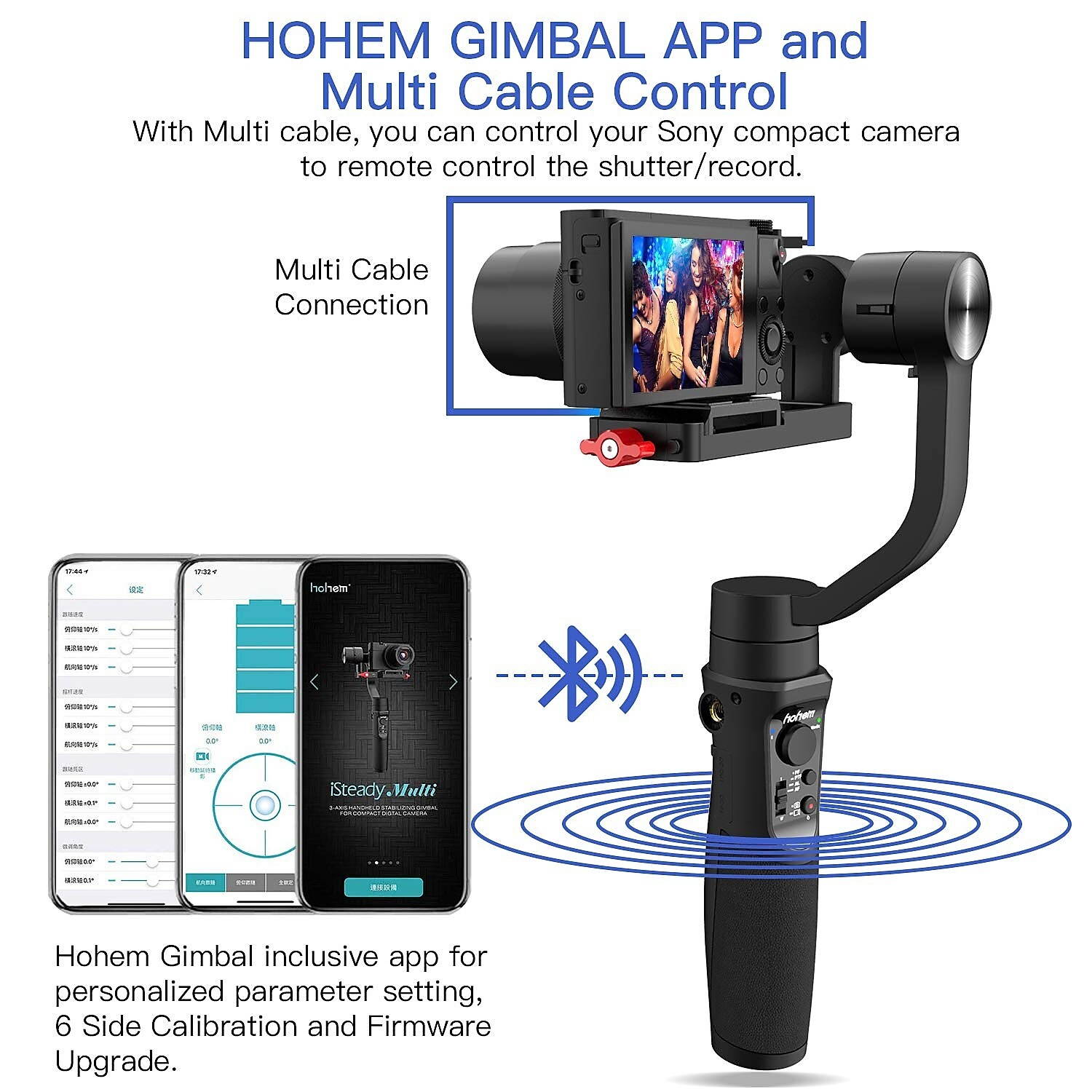 Hohem Isteady Multi 3-Axis Handheld Stabilizing Gimbal for Compact Camera