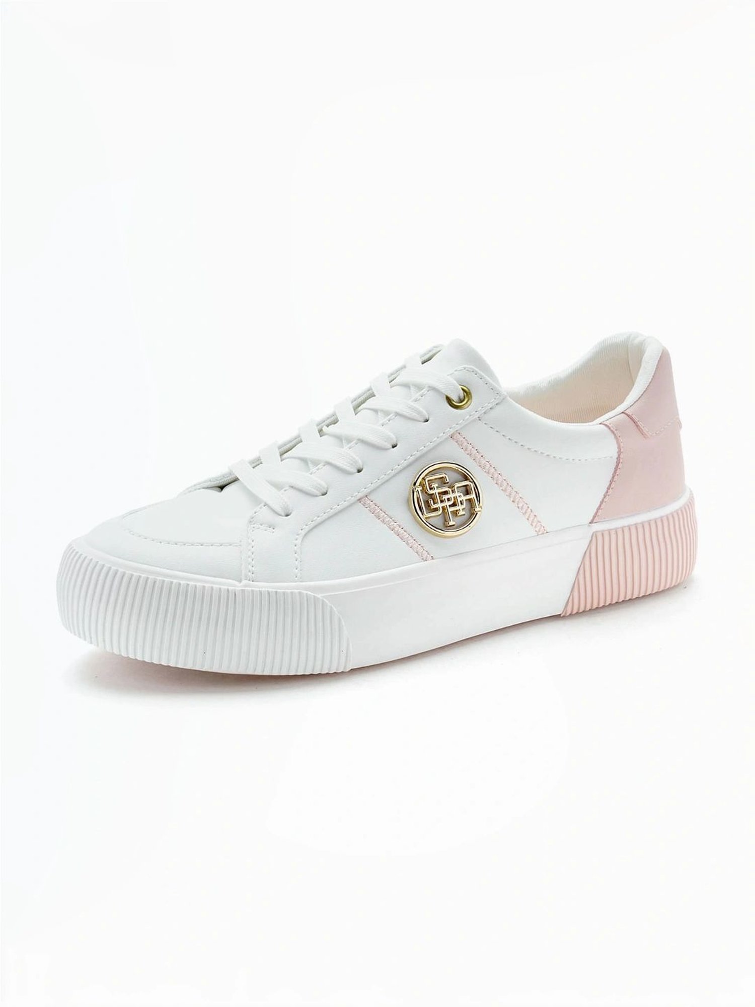 U.S. Polo Assn. Women's White & Pink Sneakers