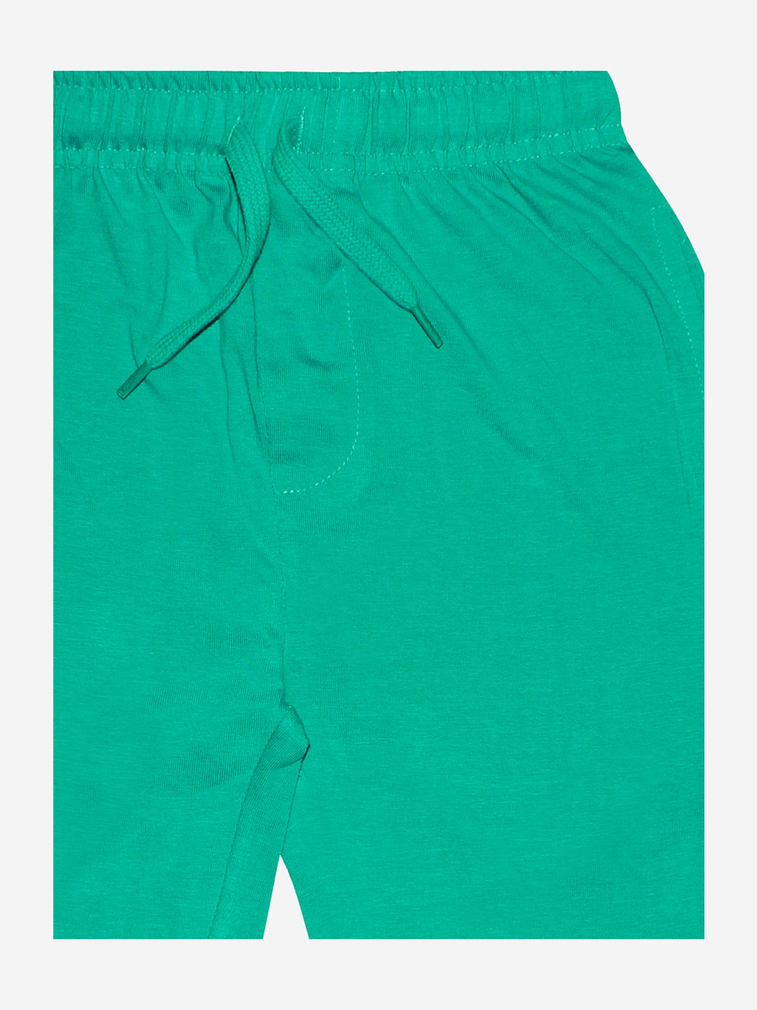 Kiddopanti Kids Sea Green Solid Shorts