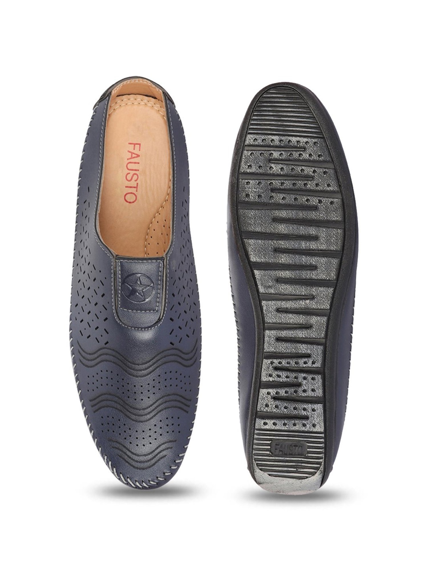 Fausto Men's Blue Mule Shoes