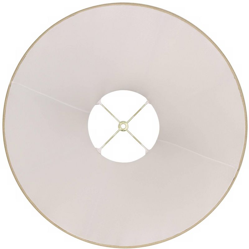 Imperial Shade Taupe Large Bell Lamp Shade 7" Top x 20" Bottom x 13.75" Slant x 12.5" High (Spider) Replacement with Harp and Finial