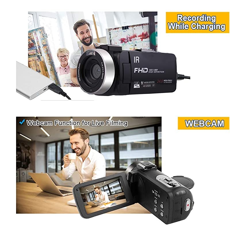 to AV Converter to RCAto AV 1080P to 3RCA CVBS AV Composite Video Audio Converter Adapter Supports PALNTSC with USB Charge Cable for PC Laptop HDTV DVD to AV Black