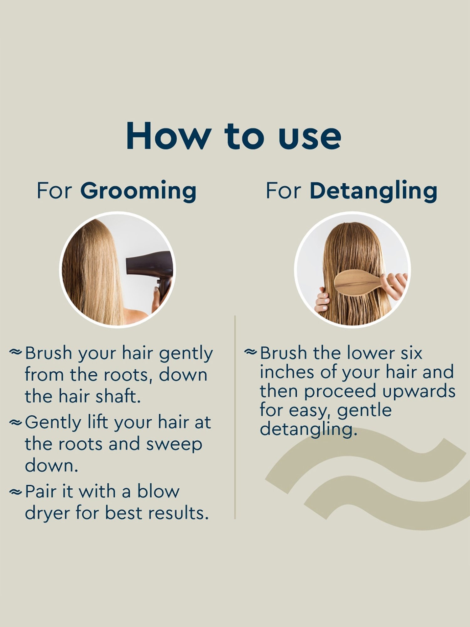 GUBB Wooden Hues Oval Brush for Hair Styling