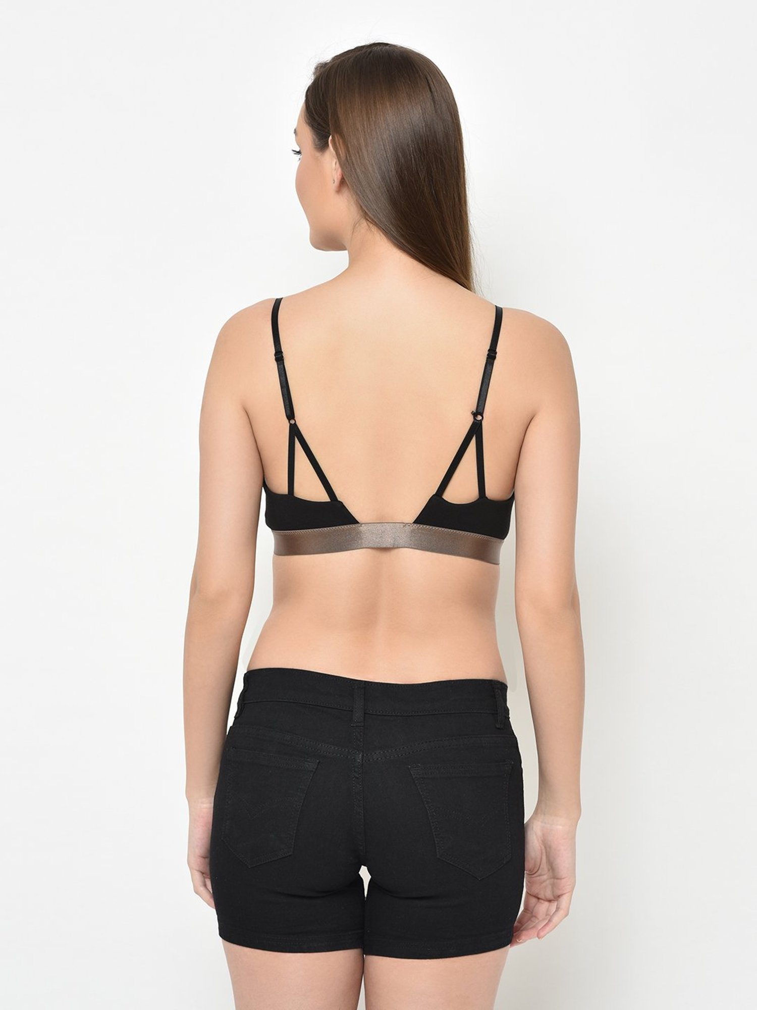 Da Intimo Black Non Wired Padded Bralette