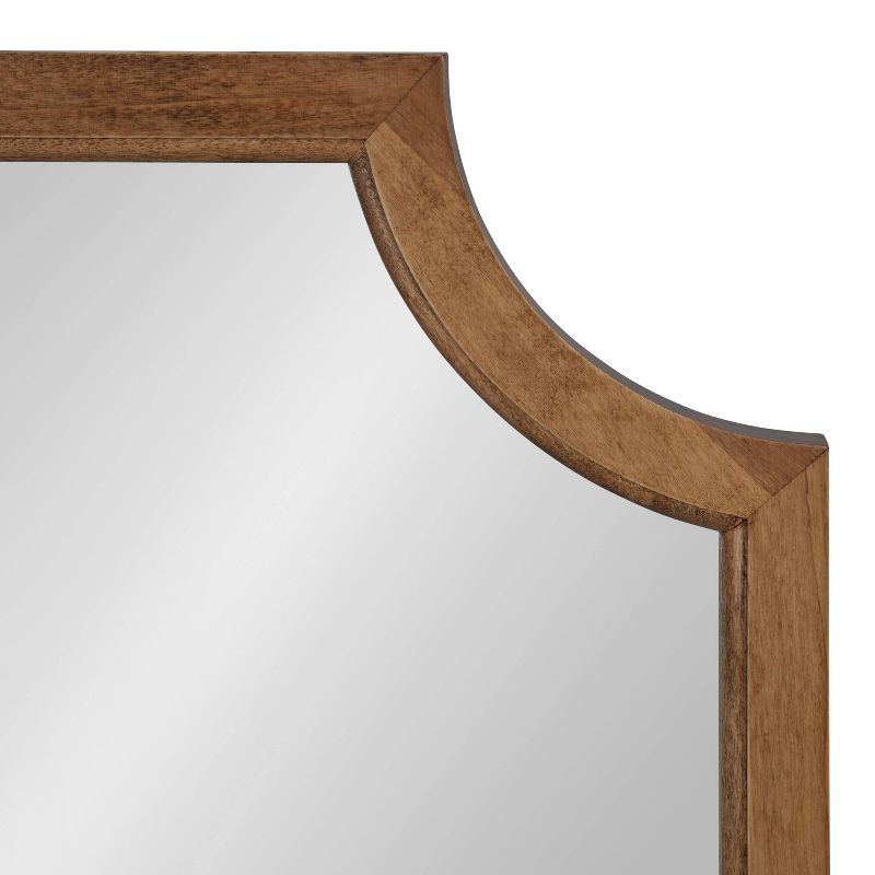 20" x 30" Hogan Scallop Wall Mirror Rustic Brown - Kate & Laurel All Things Decor