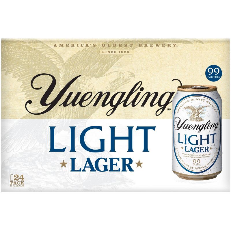 Yuengling Light Lager Beer - 24pk/12 fl oz Cans