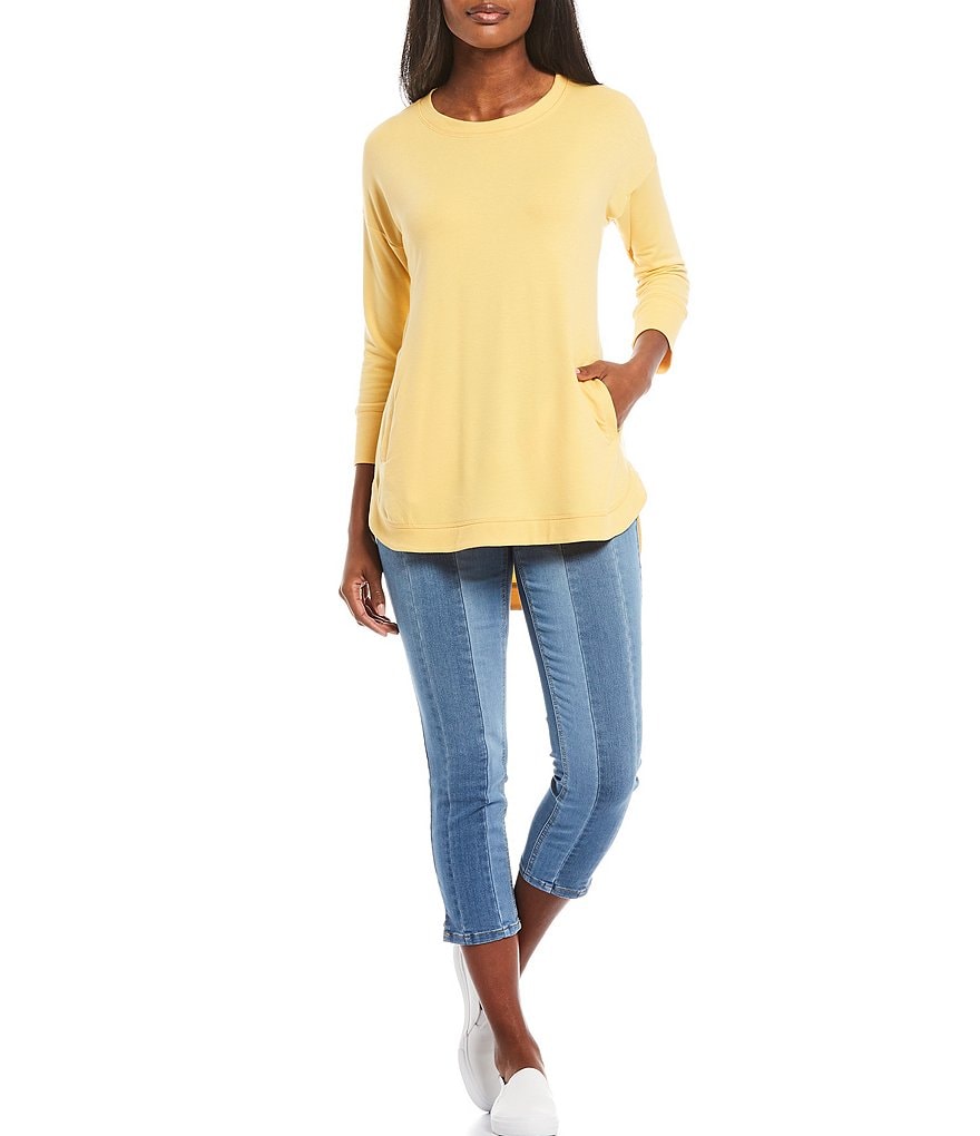 Westbound Petite Size the HIGH RISE fit Color Block Skinny Cropped Pants