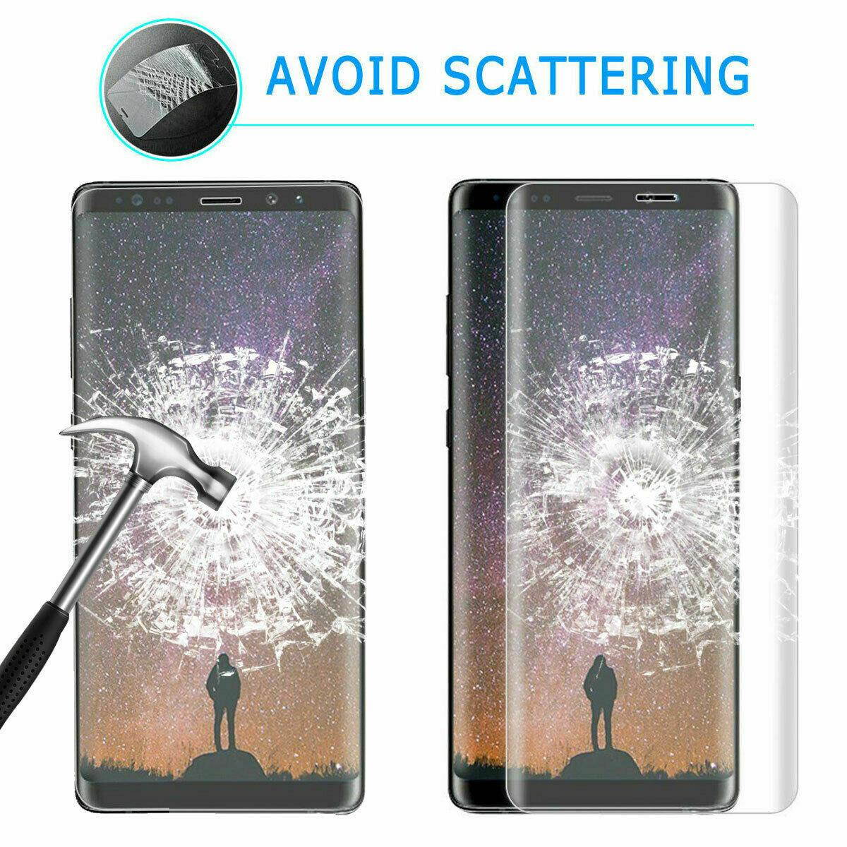For  Note S8 S9 S10 Plus 8 9 Full Tempered Glass Full Adhesive Cover 2PCS