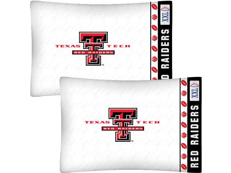 NCAA Football Set of Two Pillowcases - Texas Tech Red Raiders..