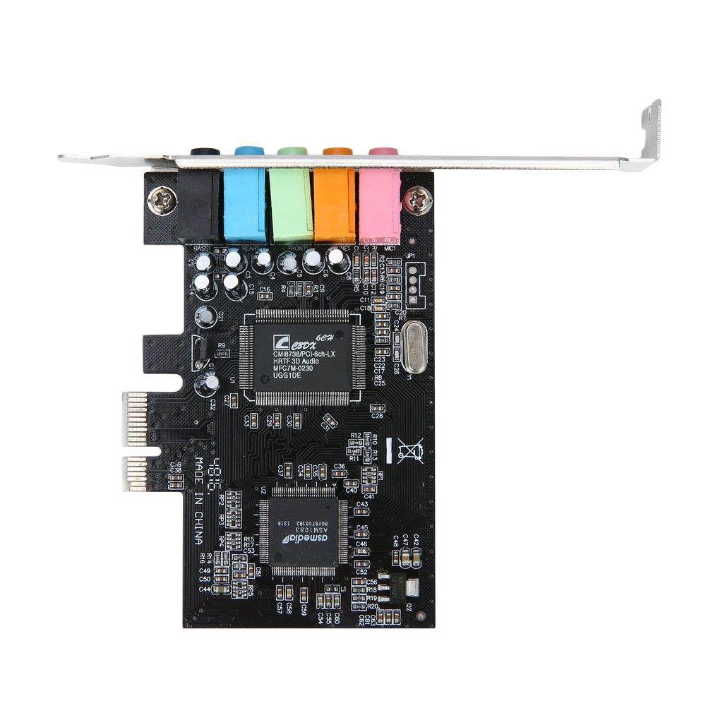 32-bit PCI-e Express x1 Bus Interface PCI-E 5.1 Channels CMI8738 Chipset Audio Digital Audio Sound Card