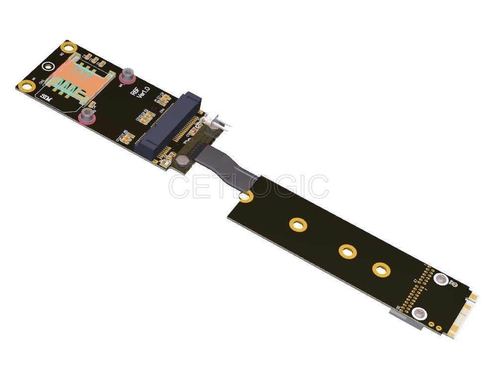 NGFF M.2 Key-M to mPCIe mini PCIe Adapter Cable 15cm, R46SF