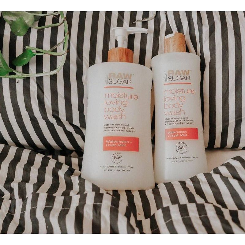 Raw Sugar Watermelon and Fresh Mint Moisture Loving Body Wash - 40 fl oz
