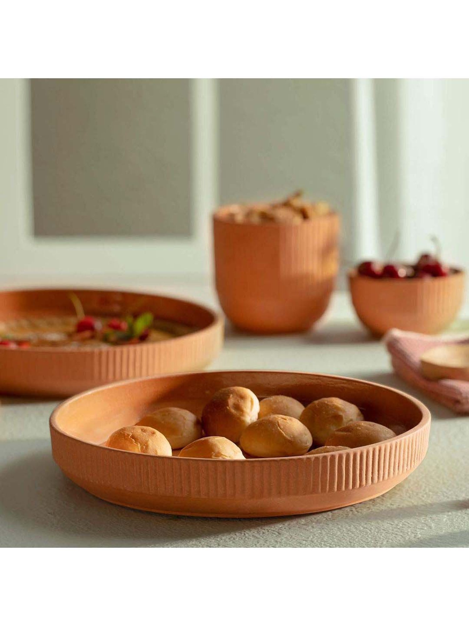ellementry Sienna Brown Terracotta Baking Pan (1500 ml) - Set of 1
