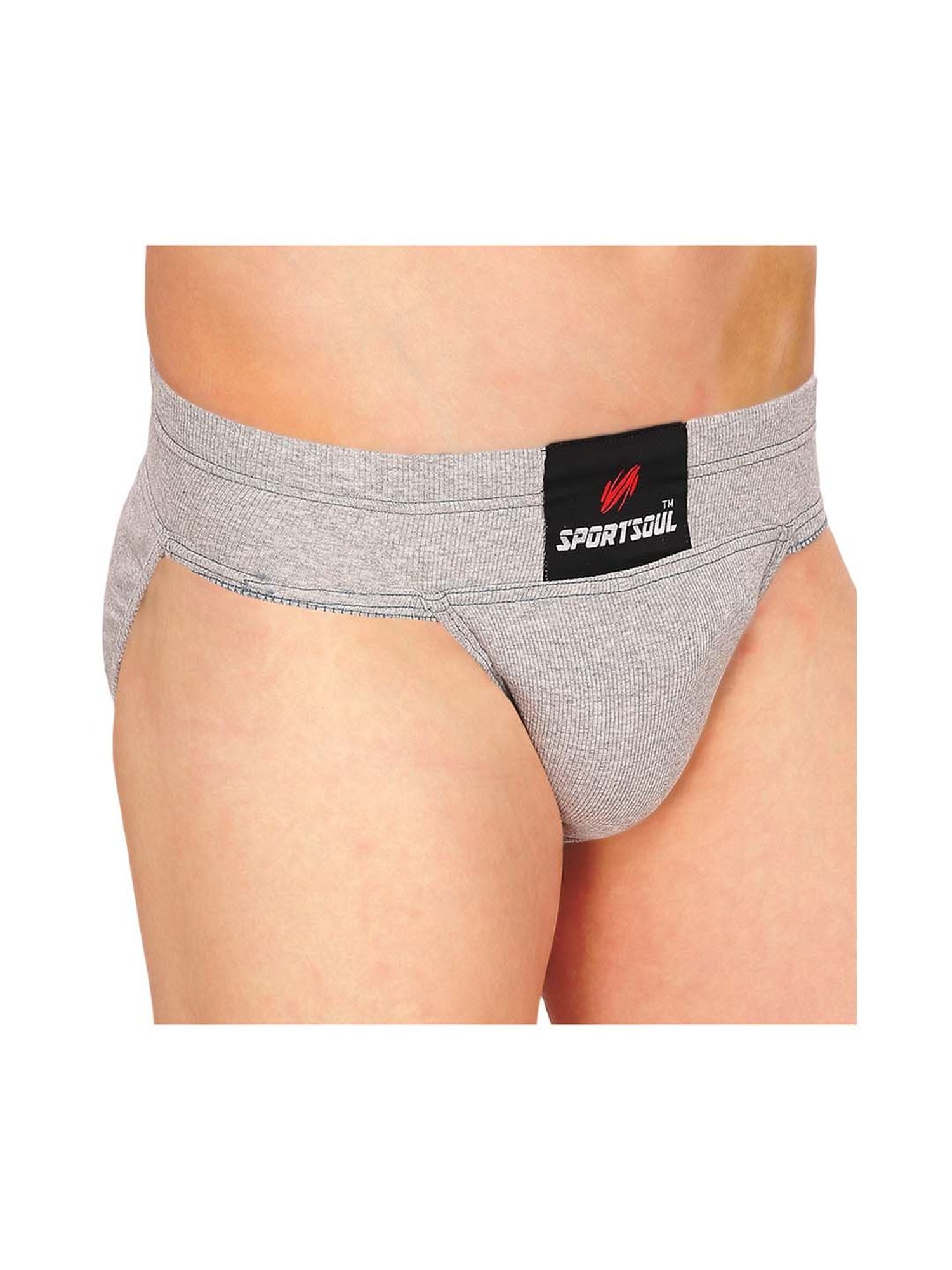 SportSoul Grey Cotton Gym & Athletic Supporter (Medium)