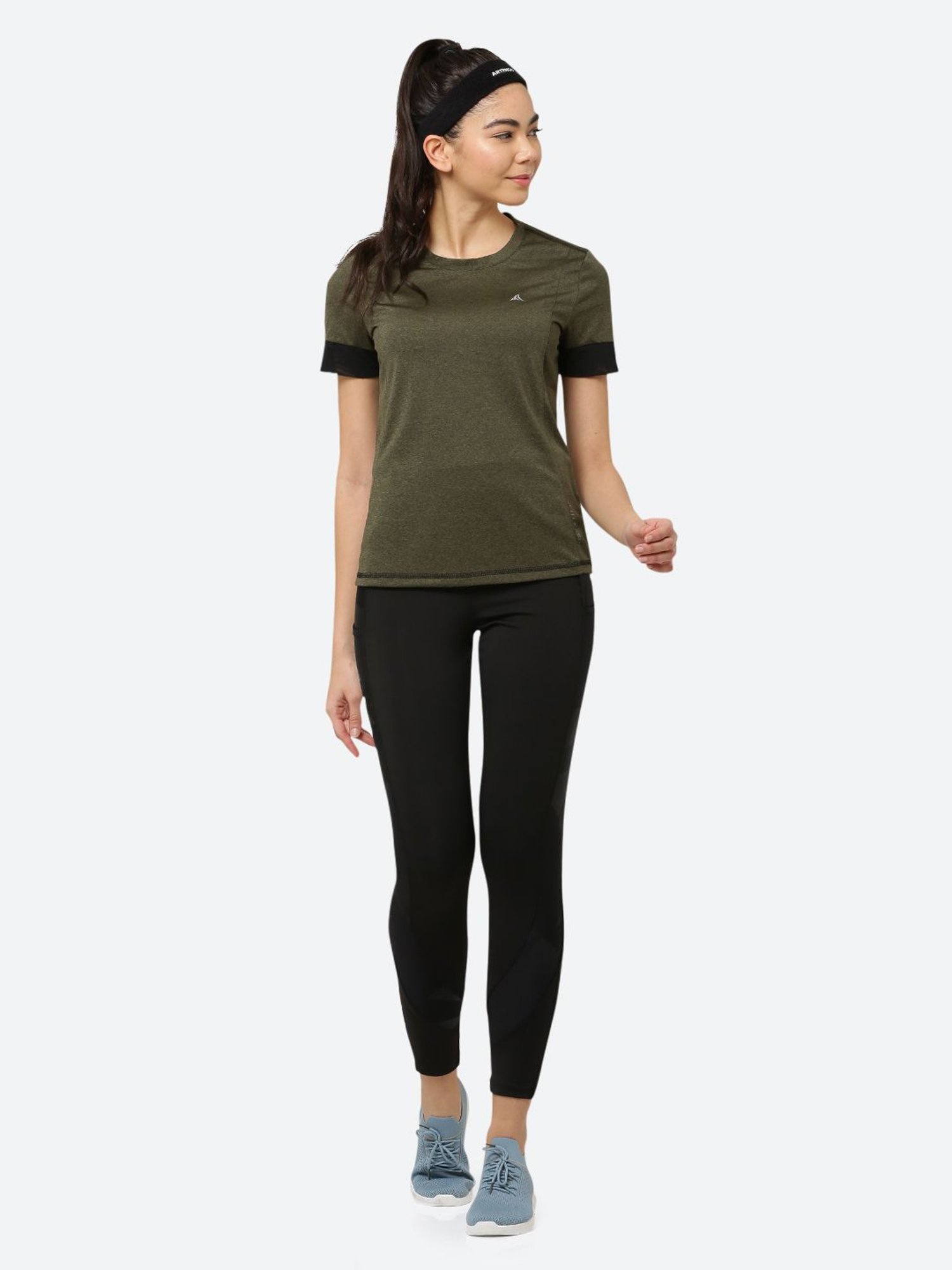 Fitleasure Olive Textured T-Shirt