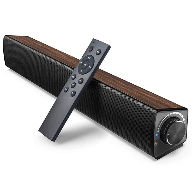 Portable Sound bar for PC  Wired amp Wireless Home Theater Audio Bluetooth Speaker with Remote ControlTF Card Surround Soundbar for PCPhonesTablets